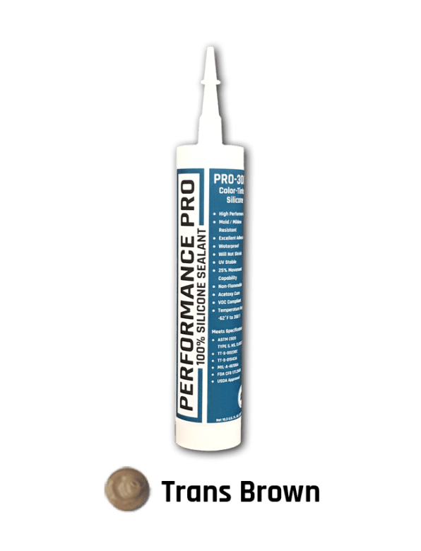 PRO-3000: Color-Tinted Silicone, 10 oz Cartridge, Trans Brown